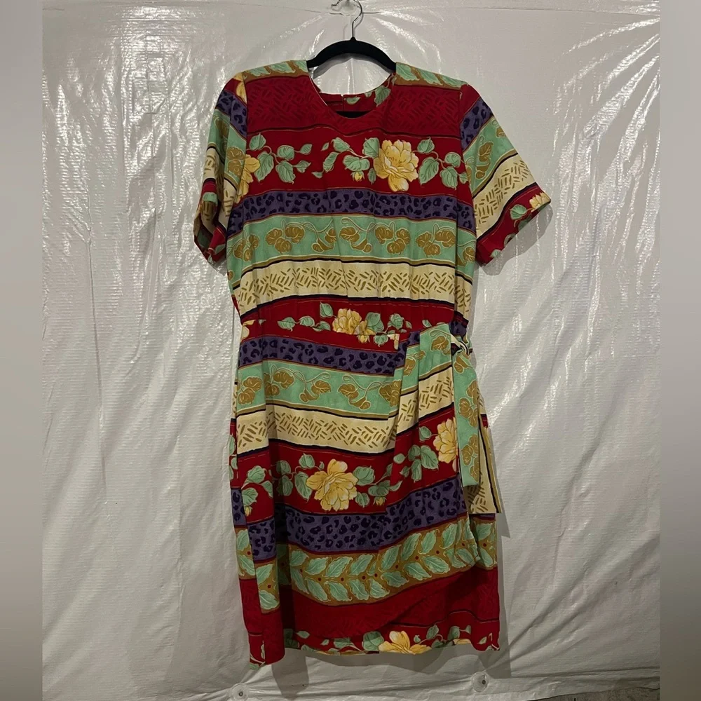 Sag Harbour Multicolor Floral Dress Size 14